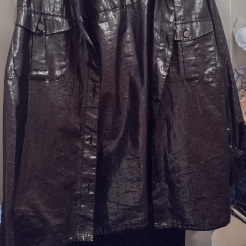 Plus Size Ruby Rd Sparkling Silver Button Up Qrt … - image 4